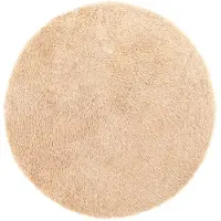vidaXL Hoogpolig vloerkleed NAVARRA 240x240 cm polyester beige