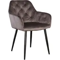 Lizzely Garden & Living SET DEAL: 4 stuks Eetkamerstoel met armleuning Paco velvet antraciet eetstoel zetel