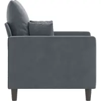 vidaXL Fauteuil 60 cm fluweel donkergrijs