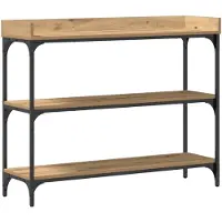 vidaXL Console Tafel artisanaal eikenkleurig 100 x 30 x 80 cm