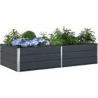 vidaXL Plantenbak Antraciet 195 x 100 x 45 cm Gegalvaniseerd staal