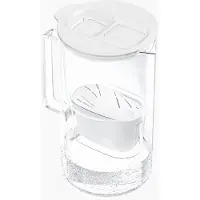 Wessper 2L glazen waterfilterkan filterslijtage-indicator, compatibel met Brita Maxtra, Maxtra+ en + filters. - Wit
