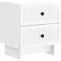vidaXL Nachtkastje Hoogglans Wit 43 x 34,5 x 47,5 cm Bewerkt hout