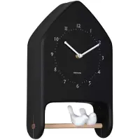 Karlsson Love Birds Wandklok | 20x32x7.1cm | Zwart