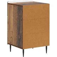 vidaXL Nachtkastje met lade Oud hout 43x 41 x 68 cm Bewerkt hout