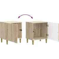 vidaXL Nachtkastje Sonoma Eiken 43 x 34,5 x 50 cm Bewerkt hout