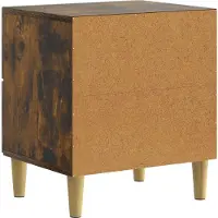 vidaXL Nachtkastje Gerookt eiken 43 x 34,5 x 48 cm Bewerkt hout