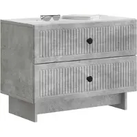 vidaXL Nachtkastje Betongrijs 62 x 34,5 x 47,5 cm Bewerkt hout