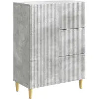vidaXL Dressoir met lade Betongrijs 66 x 34,5 x 90 cm Bewerkt hout