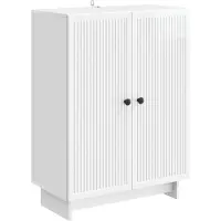 vidaXL Dressoir Hoogglans Wit 66 x 34,5 x 90 cm Bewerkt hout