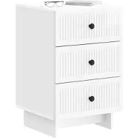 vidaXL Nachtkastje Hoogglans Wit 43 x 41 x 66,5 cm Bewerkt hout
