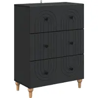 vidaXL Ladekast Zwart 66 x 34,5 x 90 cm Bewerkt hout