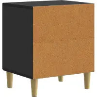 vidaXL Nachtkastje Zwart 43 x 34,5 x 50 cm Bewerkt hout