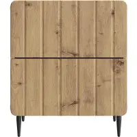 vidaXL Nachtkastje 2 st Artisanaal eiken 43 x 34,5 x 49,5 cm