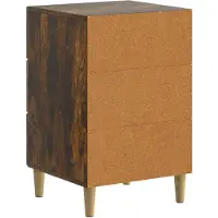 vidaXL Nachtkastje Gerookt eiken 43 x 41 x 66,5 cm Bewerkt hout