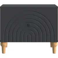 vidaXL Salontafel met lades, zwart, 49 x 50 x 40 cm, houtvezel