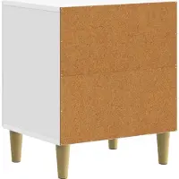 vidaXL Nachtkastje Hoogglans Wit 43 x 34,5 x 50 cm Bewerkt hout