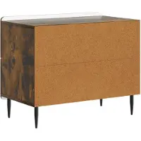 vidaXL Nachtkastje Gerookt eiken 62 x 34,5 x 49,5 cm Bewerkt hout