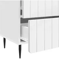vidaXL Nachtkastje Hoogglans Wit 62 x 34,5 x 49,5 cm Bewerkt hout
