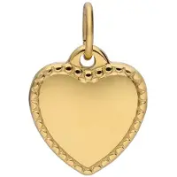 Lucardi Dames Stainless steel goldplated hanger met graveerplaat hart voor dames - Hanger - Staal - Goudkleurig