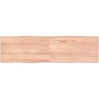 vidaXL Tafelblad natuurlijke rand 180x50x(2-6)cm eikenhout lichtbruin