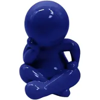 PT Living Decoratie Statue Amigo Sitting Large Cobalt Blue