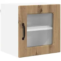 vidaXL Wandglas Kasten PORTO Artisan Eiken 40 x 31 x 40 cm