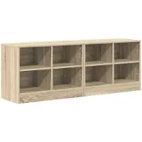 vidaXL Bedkast 2 st Sonoma Eiken 66 x 33 x 48 cm Bewerkt hout