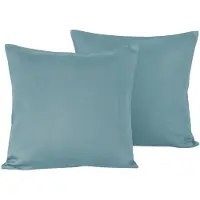 De Witte Lietaer Set Kussenslopen Olivia Arctic - 2 stuks - 40 x 40 cm - Blauw - Katoen Satijn