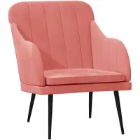 vidaXL Fauteuil 63x76x80 cm fluweel roze