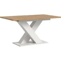 Ebuy24 Uitschuifbare Eettafel Motion Emob - Artisan Afwerking - 150-190x76x90cm - Wit