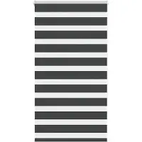 vidaXL Zebra rolgordijn 75x150 cm stofbreedte 70,9 cm zwart