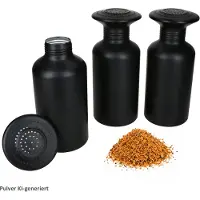 MamboCat 3-delige set frietzakjes zoutstrooiers alu zwart - 22273875