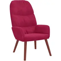 vidaXL Relaxstoel fluweel wijnrood