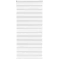 vidaXL Zebra rolgordijn 95x200 cm stofbreedte 90,9 cm polyester wit