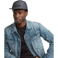 G-Star Muts 'Flat Brim 5 Panel Cap' zwart