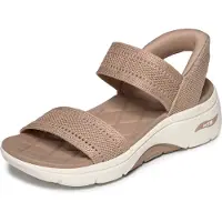 SKECHERS 140844 Go Walk Arch Fit Sandalen | Maat 36 Dames Beige