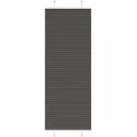 vidaXL Plissé rolgordijn 75x200 cm stofbreedte 74,4 cm polyester zwart