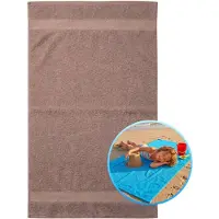 Funnies Kinderstrandlaken 70x140cm Taupe Donker - Strandlaken Voor Kinderen - 100% Katoen