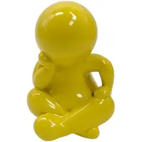 PT Living Decoratie Statue Amigo Sitting Medium Citrine Yellow