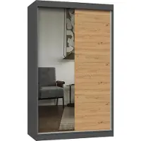 Topeshop Kledingkast Iga 120 A/B ANTRACIET ARTISAN