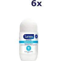 Sanex 6x Sanex Deodorant Roller Dermo Protector 50 Ml