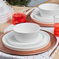 Karaca Salvare New Bone Serviesset - voor 6 personen - 18-delig - Borden en kommen - Serviesset - Wit