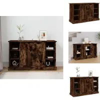 vidaXL Dressoir 100x35,5x60 cm bewerkt hout gerookt eikenkleurig