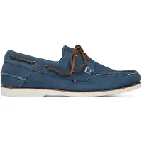 Tommy Hilfiger TH Boat Shoe Core Suède Bootschoen - Lichtblauw - Maat 42