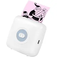 DNA Mini Printer - Fotoprinter - Mobiele Fotoprinter - Fotoprinter Voor Smartphone - Mini printer Voor Mobiel - Wit - 9cm x 9cm x 4cm