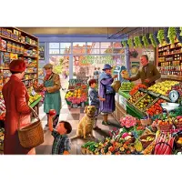 Bluebird Puzzle legpuzzel Village Greengrocer - 2000 stukjes kleurrijk.
