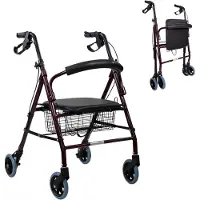 DNA Rollator Lichtgewicht En Ppvouwbaar - Rollator Lichtgewicht - Rollator - Zwart - ‎77cm x 60cm x 93cm