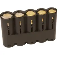 LeonDesign - Muntenhouder Horeca - 5 gaats - Zwart design - Duurzaam plastic - 13x8 cm munthouder