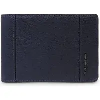 Piquadro Cronus Portemonnee RFID-bescherming Leer 12.5 cm blauw